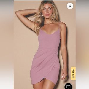 Lulus Forever Your Girl Mauve Pink Bodycon Dress NWT